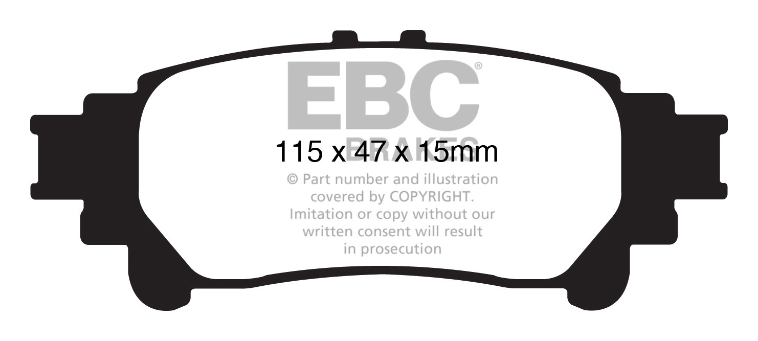 Stabdžių kaladėlės EBC "Yellowstuff" DP41850R