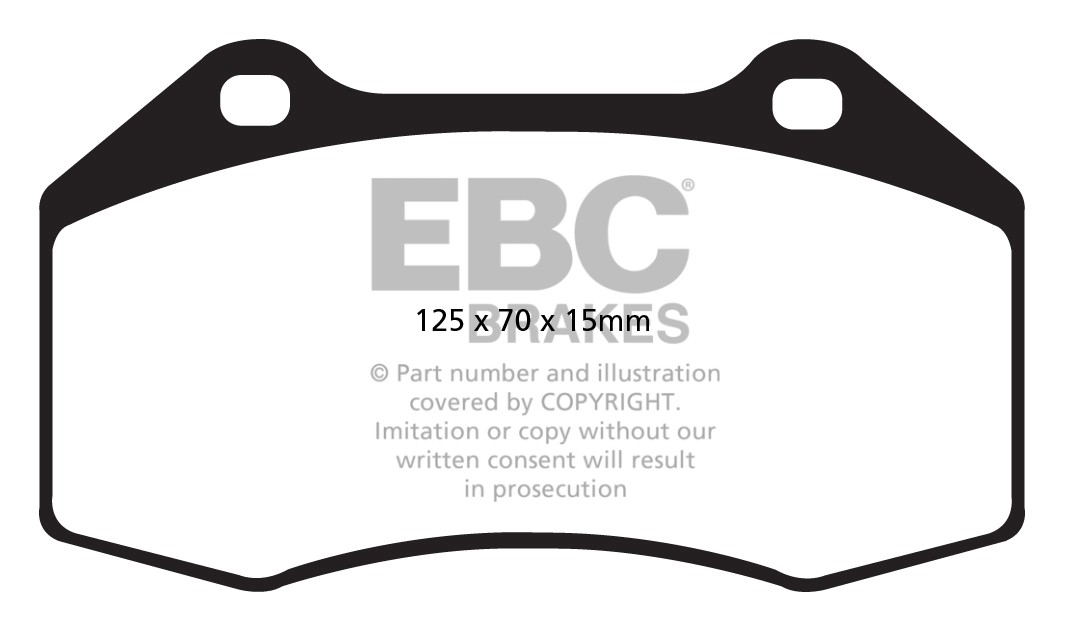 Stabdžių kaladėlės EBC "Yellowstuff" DP42021/2R