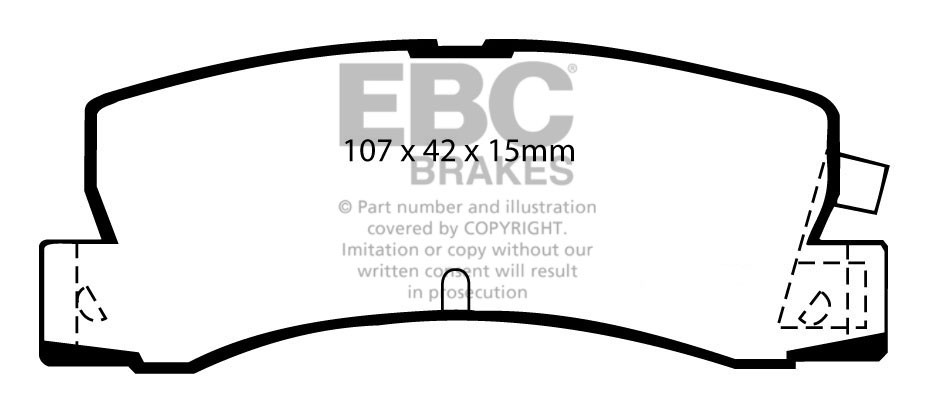 Stabdžių kaladėlės EBC "Yellowstuff" DP4629R