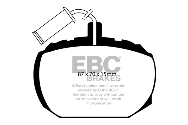 Stabdžių kaladėlės EBC "Ultimax" DP474