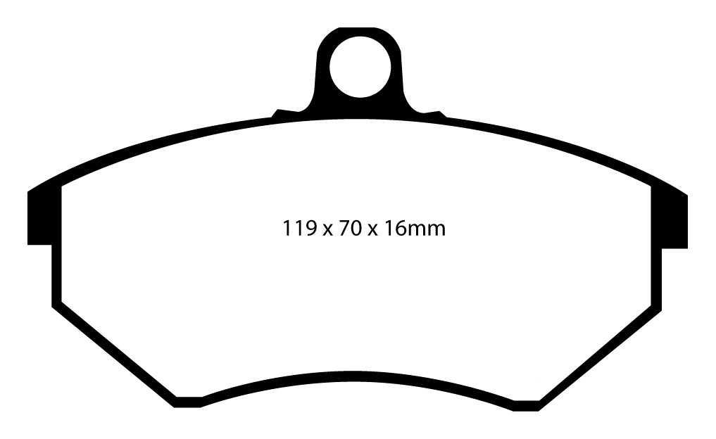 Stabdžių kaladėlės EBC "Yellowstuff" DP4841R