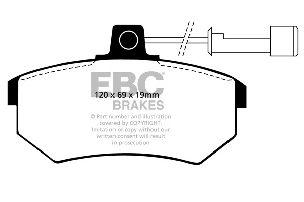 Stabdžių kaladėlės EBC "Ultimax" DP486