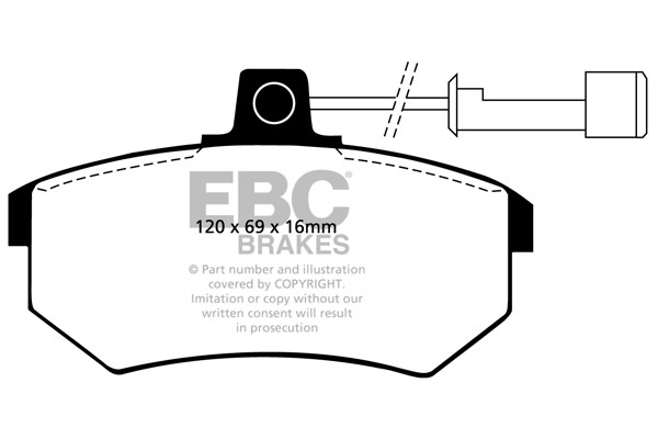 Stabdžių kaladėlės EBC "Ultimax" DP486/2