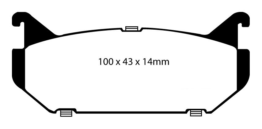 Stabdžių kaladėlės EBC "Yellowstuff" DP4972R