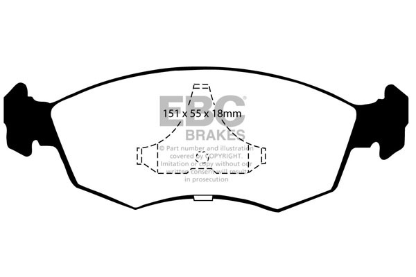 Stabdžių kaladėlės EBC "Ultimax" DP605/2