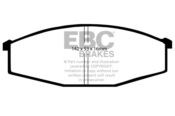 Stabdžių kaladėlės EBC "Ultimax" DP641
