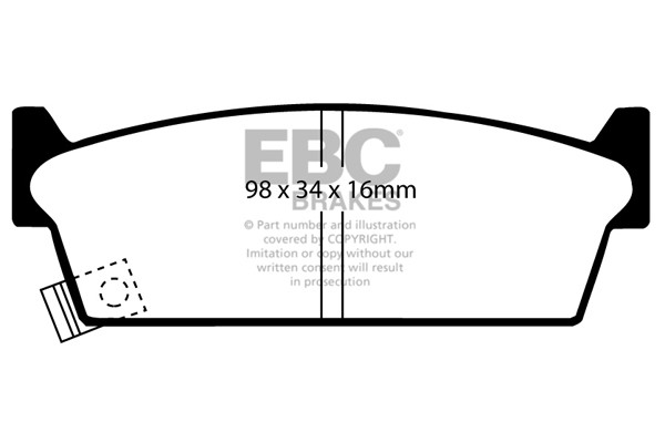Stabdžių kaladėlės EBC "Ultimax" DP686/2