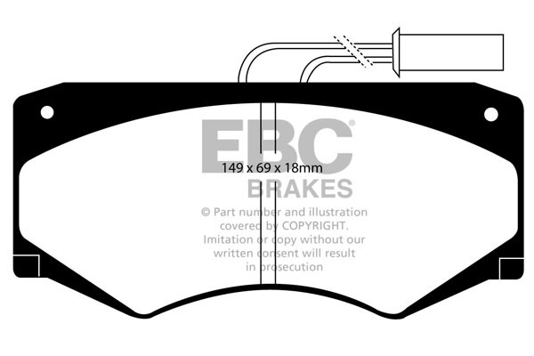 Stabdžių kaladėlės EBC "Ultimax" DP721