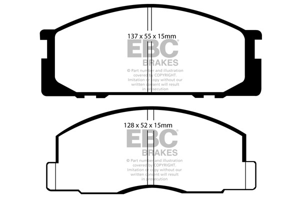 Stabdžių kaladėlės EBC "Ultimax" DP743