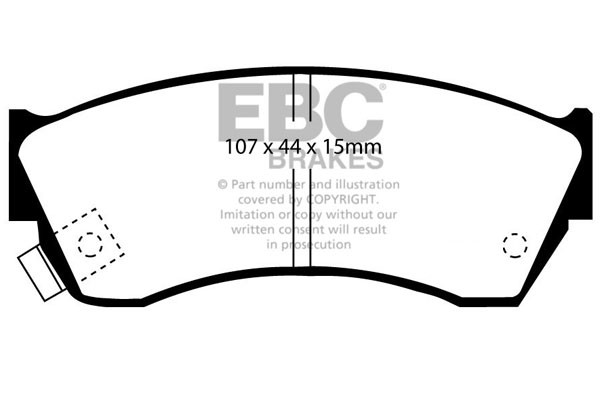 Stabdžių kaladėlės EBC "Ultimax" DP762