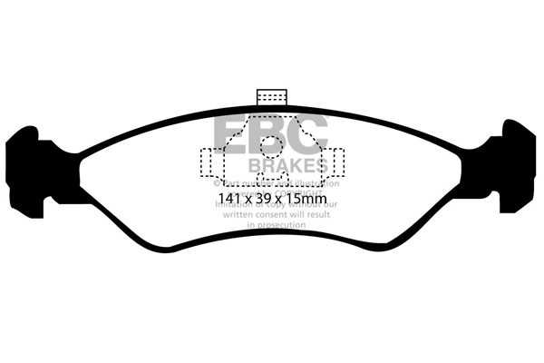 Stabdžių kaladėlės EBC "Ultimax" DP766
