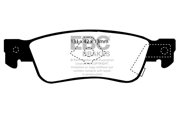 Stabdžių kaladėlės EBC "Ultimax" DP777