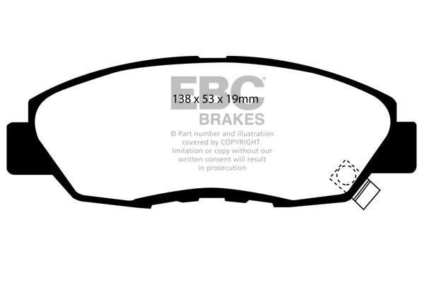 Stabdžių kaladėlės EBC "Ultimax" DP812