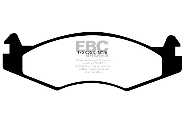 Stabdžių kaladėlės EBC "Ultimax" DP813