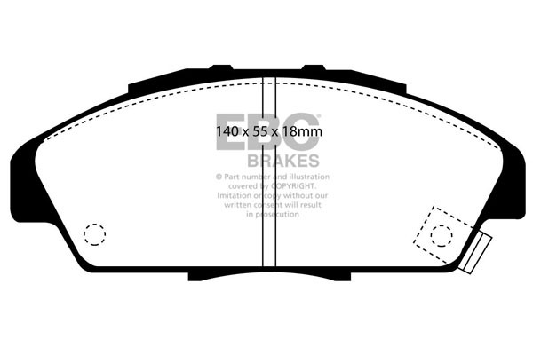 Stabdžių kaladėlės EBC "Ultimax" DP818