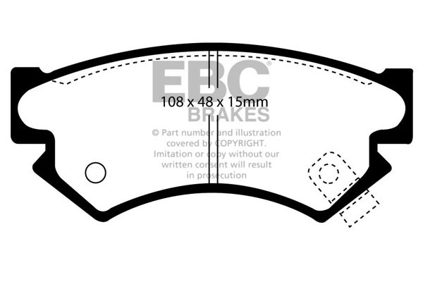 Stabdžių kaladėlės EBC "Ultimax" DP822