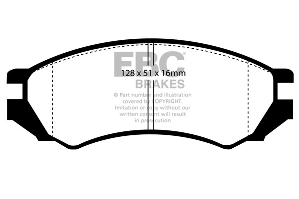 Stabdžių kaladėlės EBC "Ultimax" DP839