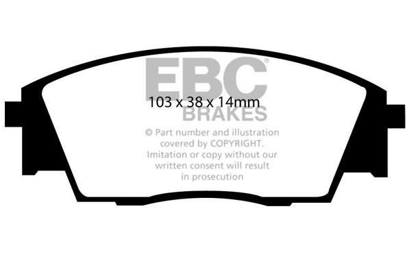 Stabdžių kaladėlės EBC "Ultimax" DP840