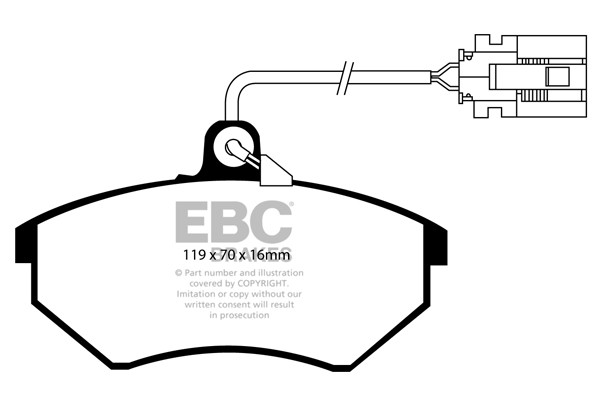 Stabdžių kaladėlės EBC "Ultimax" DP841/3