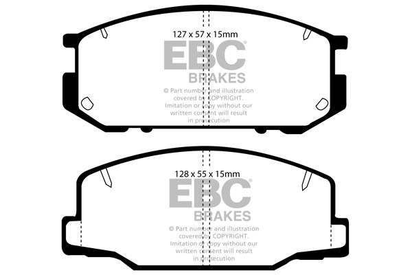 Stabdžių kaladėlės EBC "Ultimax" DP877