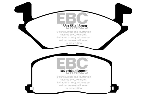 Stabdžių kaladėlės EBC "Ultimax" DP879