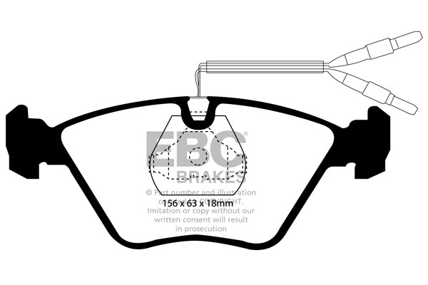 Stabdžių kaladėlės EBC "Ultimax" DP881
