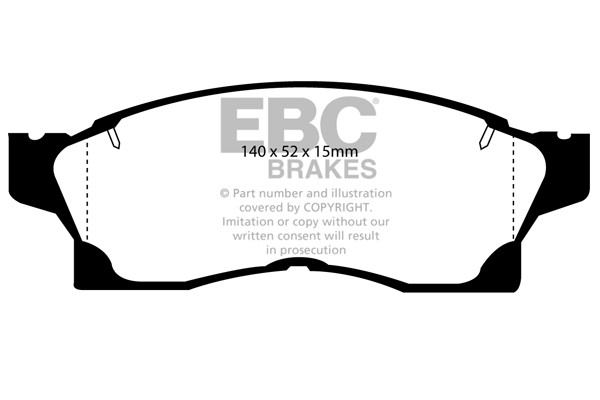 Stabdžių kaladėlės EBC "Ultimax" DP936