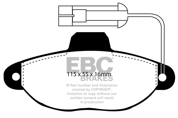 Stabdžių kaladėlės EBC "Ultimax" DP945