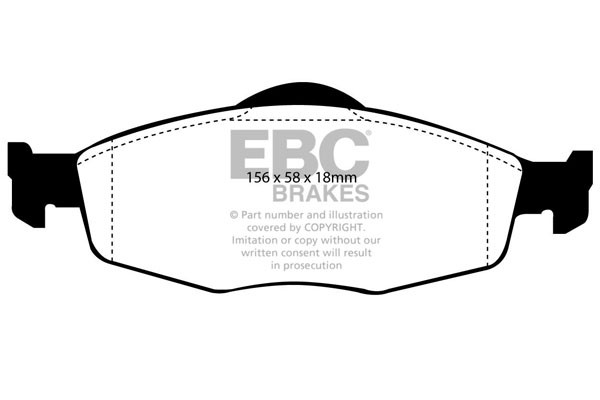 Stabdžių kaladėlės EBC "Ultimax" DP950