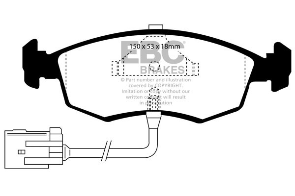 Stabdžių kaladėlės EBC "Ultimax" DP961