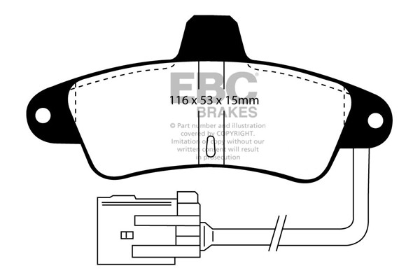 Stabdžių kaladėlės EBC "Ultimax" DP965
