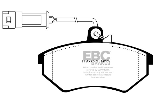 Stabdžių kaladėlės EBC "Ultimax" DP982/2