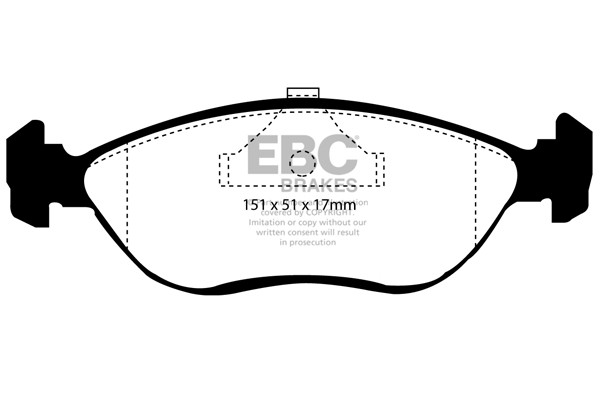 Stabdžių kaladėlės EBC "Ultimax" DP989