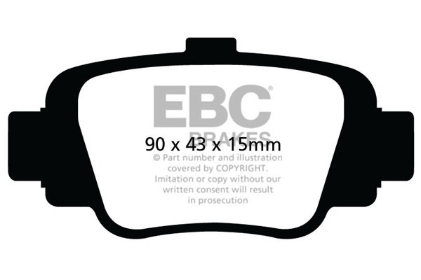 Stabdžių kaladėlės EBC "Ultimax" DP998