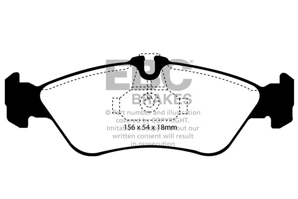 Stabdžių kaladėlės EBC "Vanbrake" DPC1070S