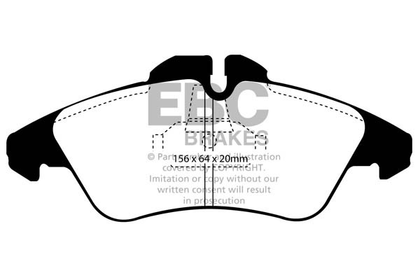 Stabdžių kaladėlės EBC "Vanbrake" DPC1071S