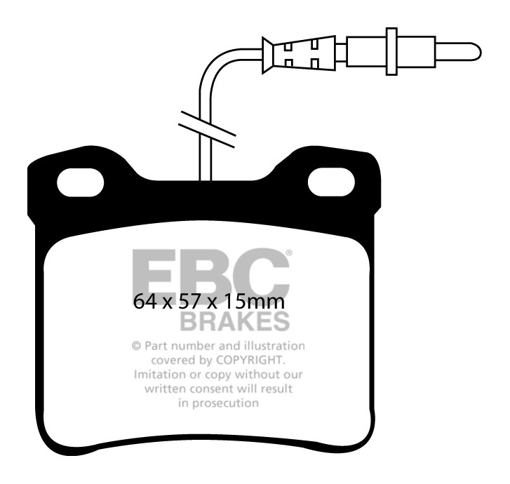 Stabdžių kaladėlės EBC "Vanbrake" DPC1090