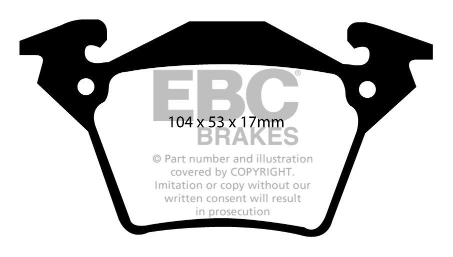 Stabdžių kaladėlės EBC "Vanbrake" DPC1343