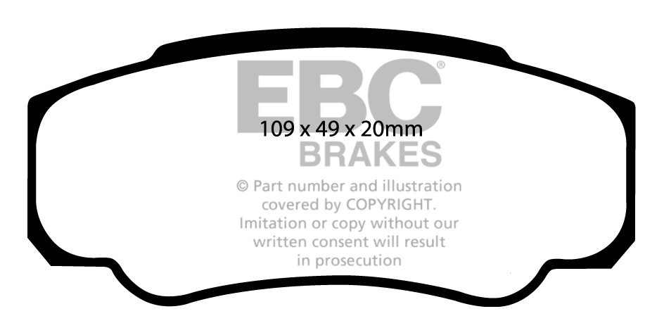 Stabdžių kaladėlės EBC "Vanbrake" DPC1378