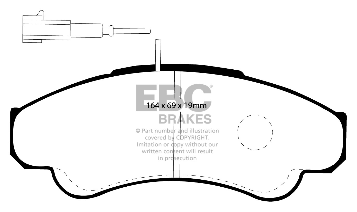 Stabdžių kaladėlės EBC "Vanbrake" DPC1379