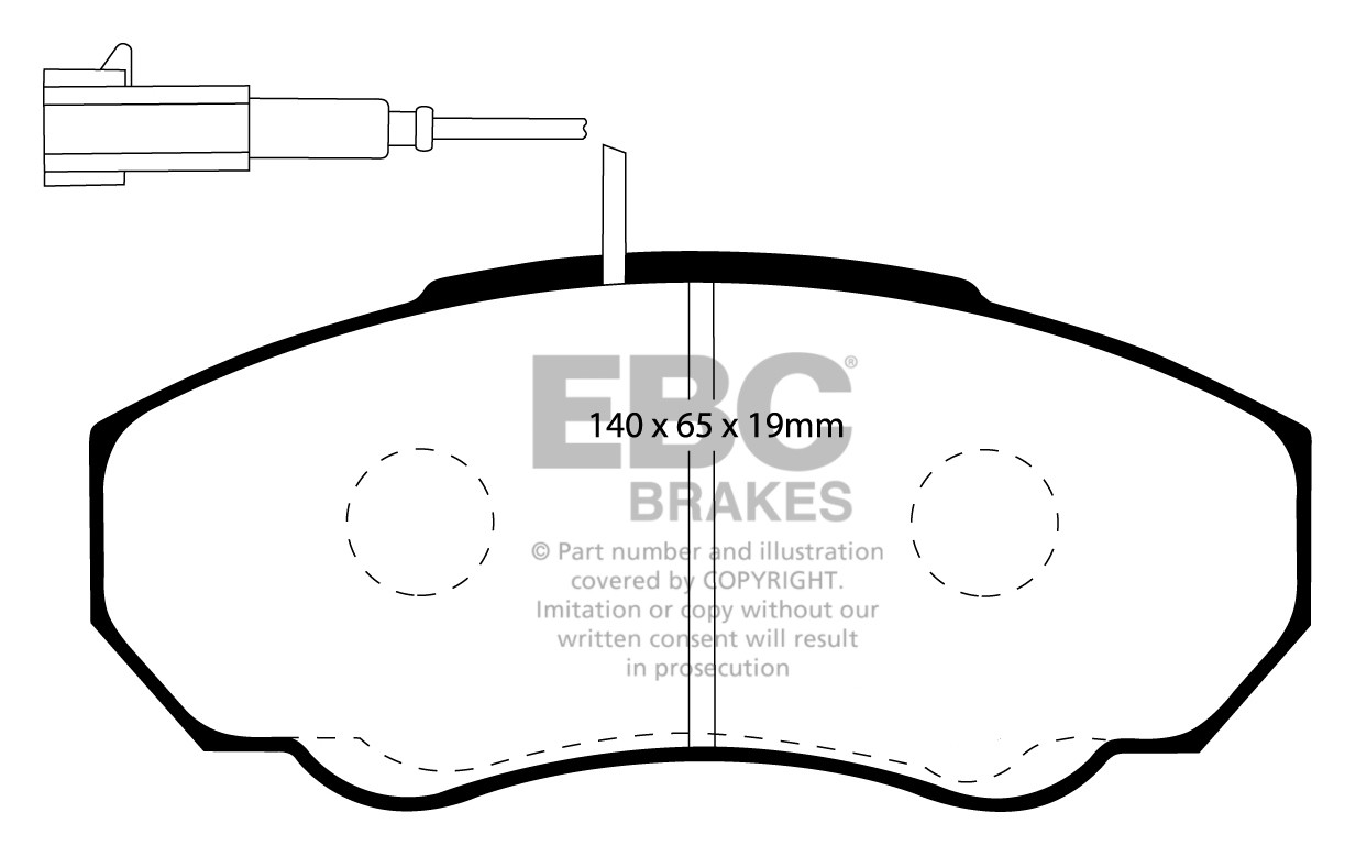 Stabdžių kaladėlės EBC "Vanbrake" DPC1380