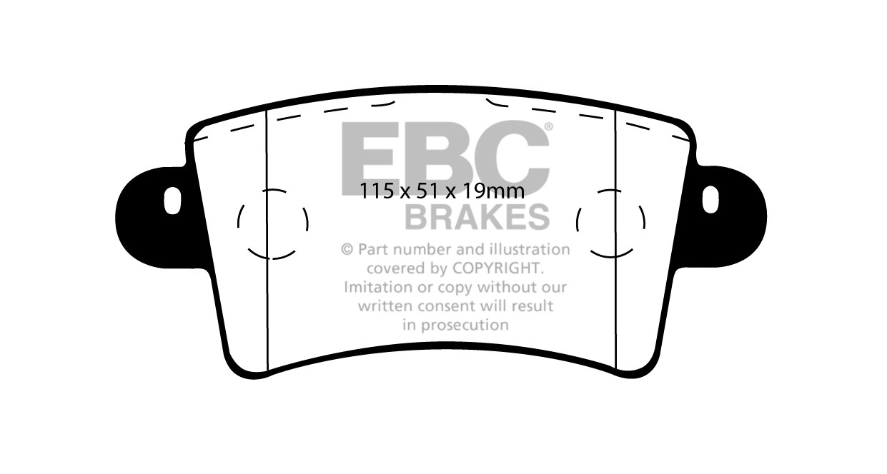 Stabdžių kaladėlės EBC "Vanbrake" DPC1385