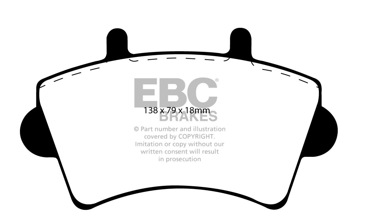 Stabdžių kaladėlės EBC "Vanbrake" DPC1386