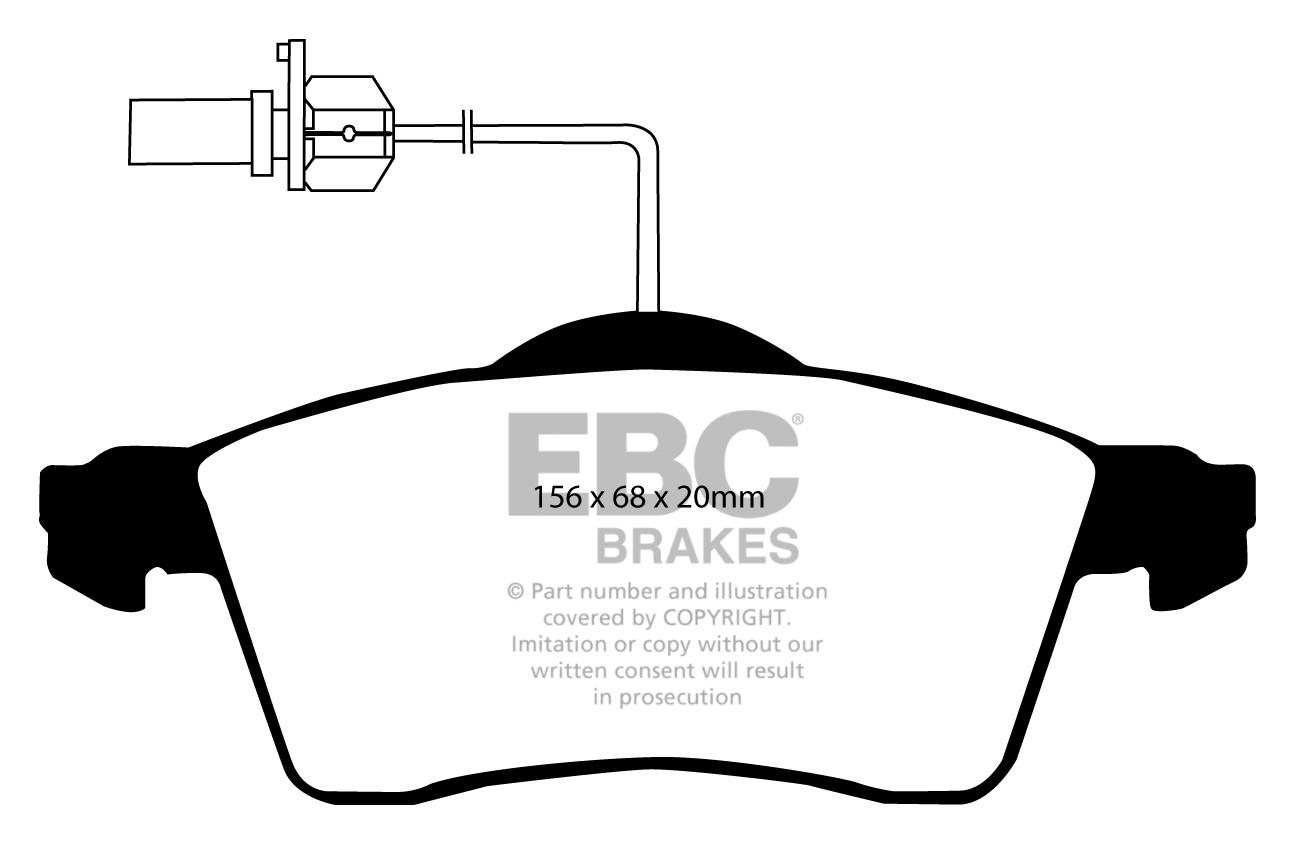 Stabdžių kaladėlės EBC "Vanbrake" DPC1398