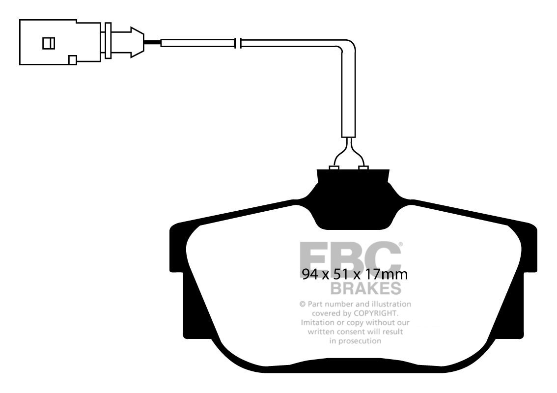 Stabdžių kaladėlės EBC "Vanbrake" DPC1445