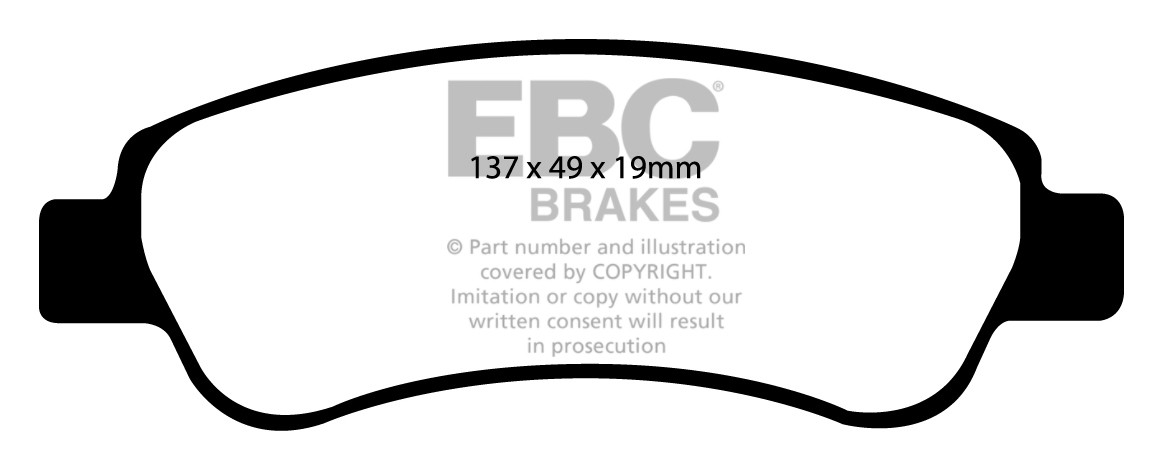 Stabdžių kaladėlės EBC "Vanbrake" DPC1974