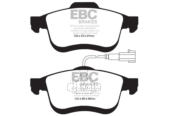 Stabdžių kaladėlės EBC "Ultimax" DPX2010/2