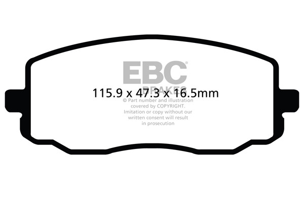 Stabdžių kaladėlės EBC "Ultimax" DPX2050