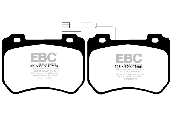 Stabdžių kaladėlės EBC "Ultimax" DPX2074