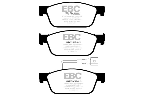 Stabdžių kaladėlės EBC "Ultimax" DPX2096